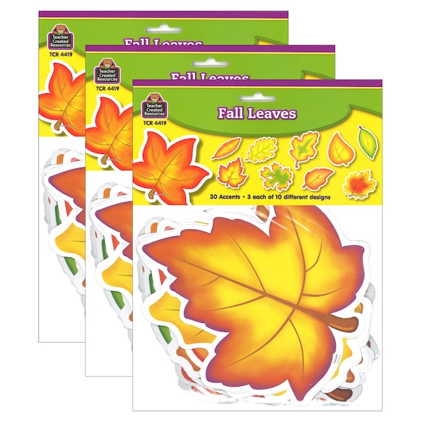 Teacher Created Resources Fall Leaves Accents, PK90 TCR4419 - main